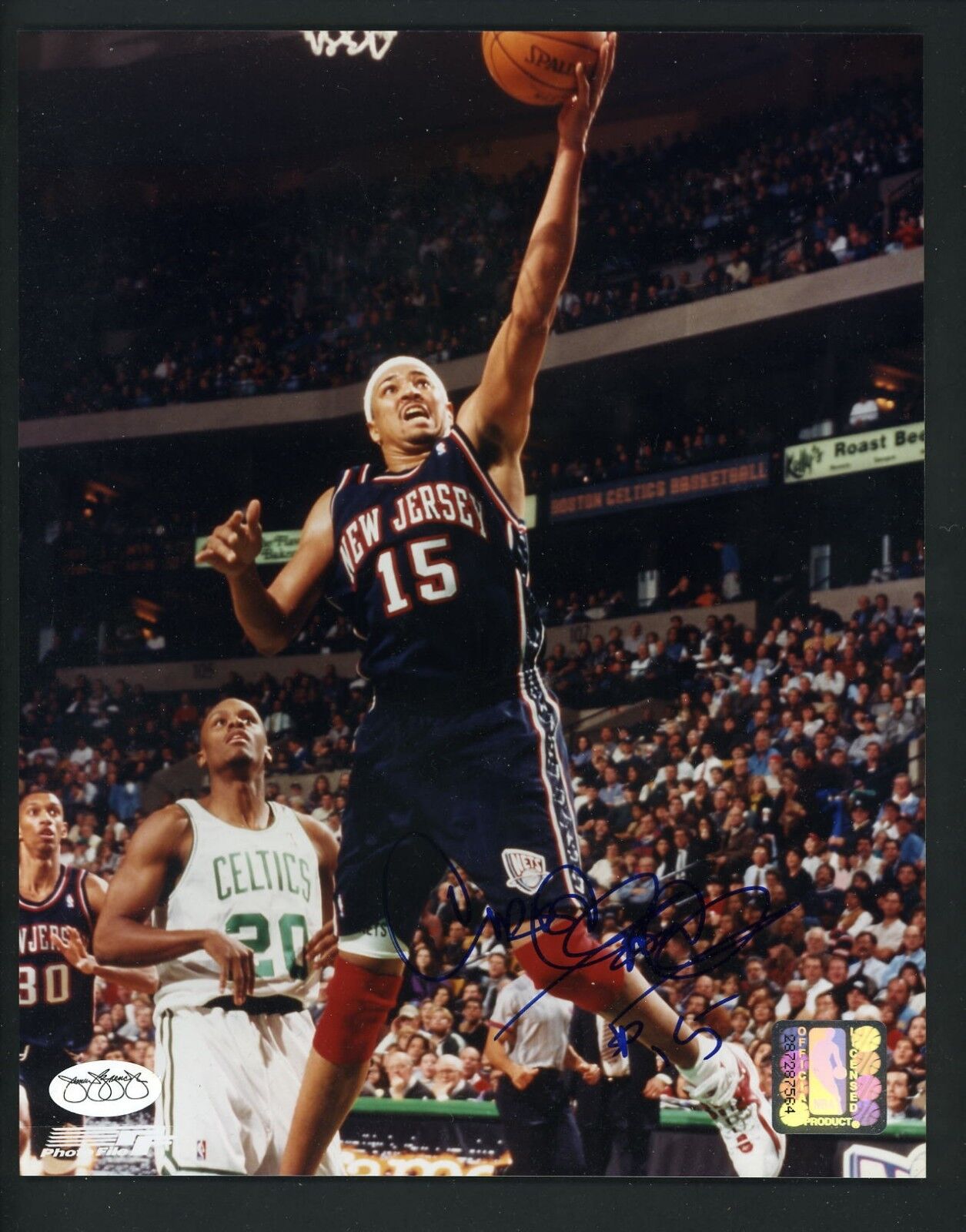 Chris Gatling Signed Autographed 8 X 10 Photo Poster painting w/ JSA COA Sticker New Jersey Nets