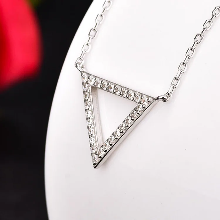 For Friend - S925 Thank you for being my Badass Tribe Hollow Triangle Necklace