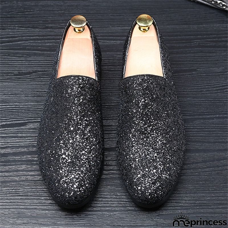 Men's Fashion Glitter Party Dress Shoes