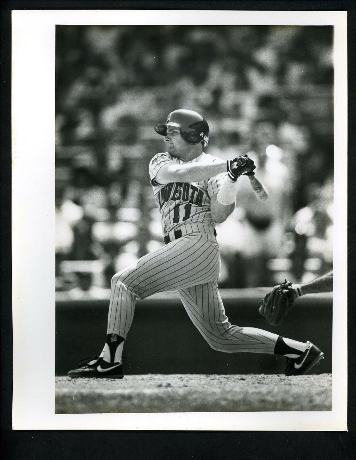 Chuck Knoblauch circa 1991 Press Original Photo Poster painting Minnesota Twins