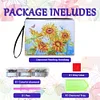 Diamond Painting Sunflower Single Side PU Cosmetic Bag Ladies Clutch