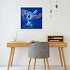 Cartoon Blauer Stitch - Runde Bohrer Diamant Malerei 30*30CM