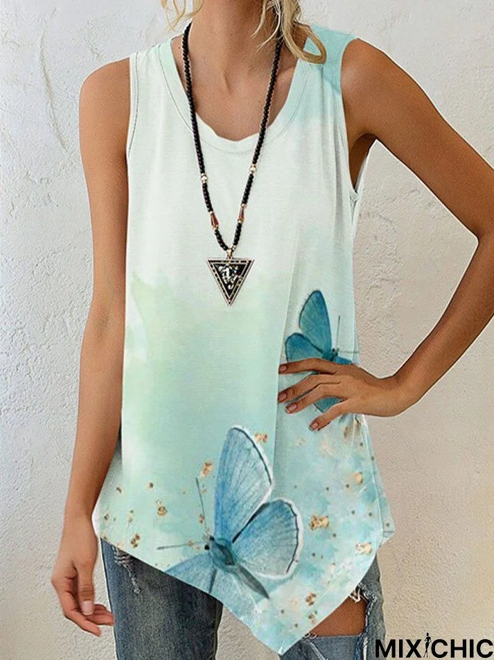 Cotton-Blend Sleeveless Vest