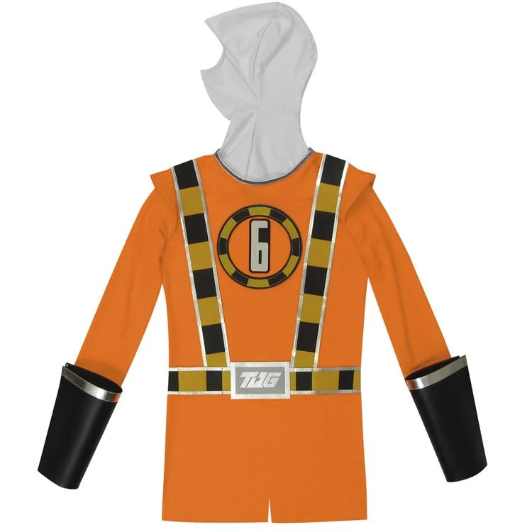 Power Rangers Ressha Sentai ToQger Ressha 6 Orange Cosplay Costume