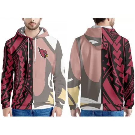 Men's Arizona Cardinals Red/Black Pullover Hoodie 5ESZ