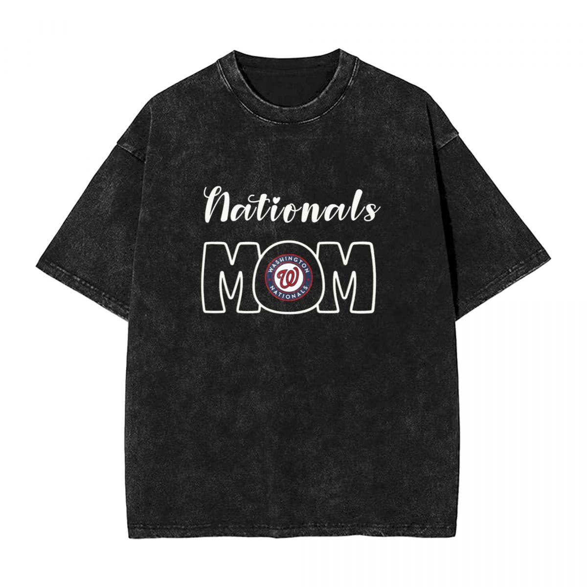 Washington Nationals Mom Washed Oversized Vintage Men's T-Shirt