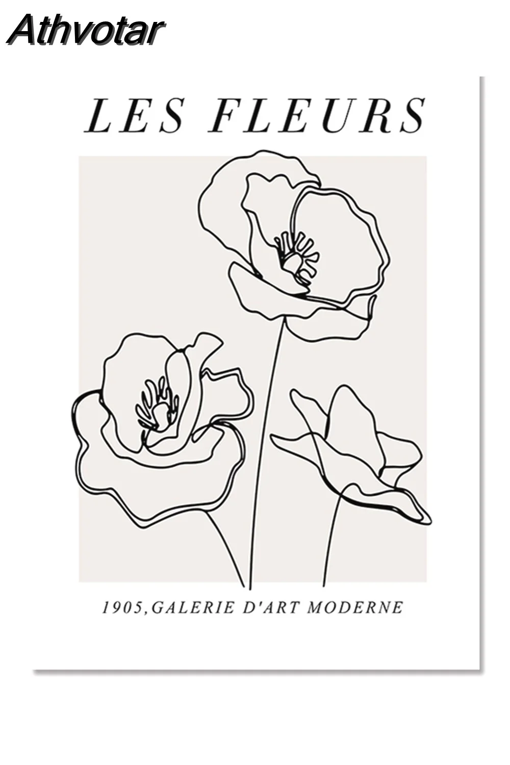 Athvotar Abstract Flowers Green Leaf Vase Wall Art Canvas Painting Nordic Posters and Prints Wall Pictures for Living Room Decor