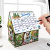 DIY Diamond Painting Special Shape Desktop Cabin Calendar Organizer Box Kit(Hedgehog)