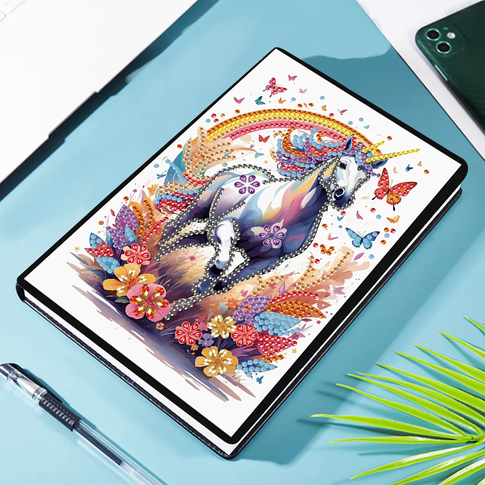 DIY Horse Special Shaped Diamond Painting Diary Book 50 Pages for Adults Kids