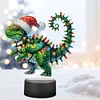 Acryl Weihnachten Dinosaurier doppelseitig - 5d DIY Bastellampe
