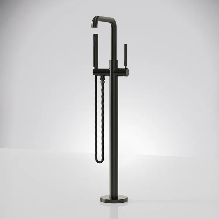 EVERSTEIN 41" Height Modern Freestanding Bathtub Faucet in Matte Black