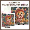 Diamond Painting -DIY Round Drill Christmas Kitten(40x40cm)