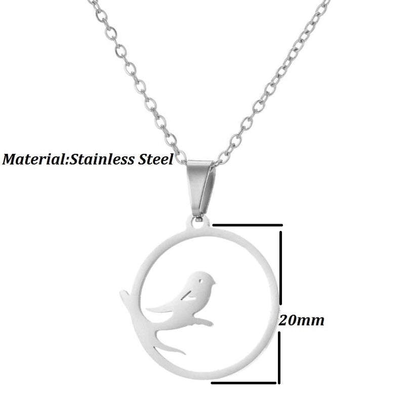 201 Stainless Steel 18K Gold Plated Minimalist Plating Moon Flower Necklace