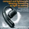 Bluetooth-compatible 6.0 Business Ear-mounted Earphones Single Ear Open Ear Earphone with LED Digital Display Noise Cancellation for Running Driving Business