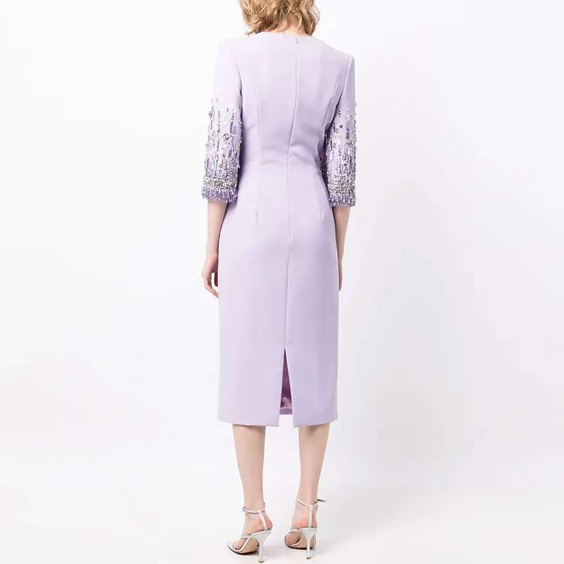 Nigikala Nigikala Spring And Summer New Star Fashion Heavy Industry Nails And Pearls Drill In The Long Dress