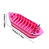 Boat-Shaped Cross Stitch Floss Organizer Tray - 8-Slot Thread Holder & Needle Storage Station for Embroidery Tools tapestrymarket