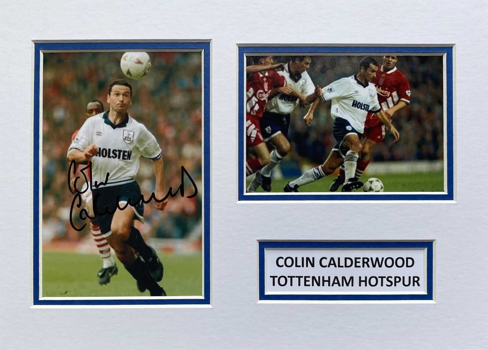 COLIN CALDERWOOD HAND SIGNED A4 Photo Poster painting MOUNT DISPLAY TOTTENHAM AUTOGRAPH 1