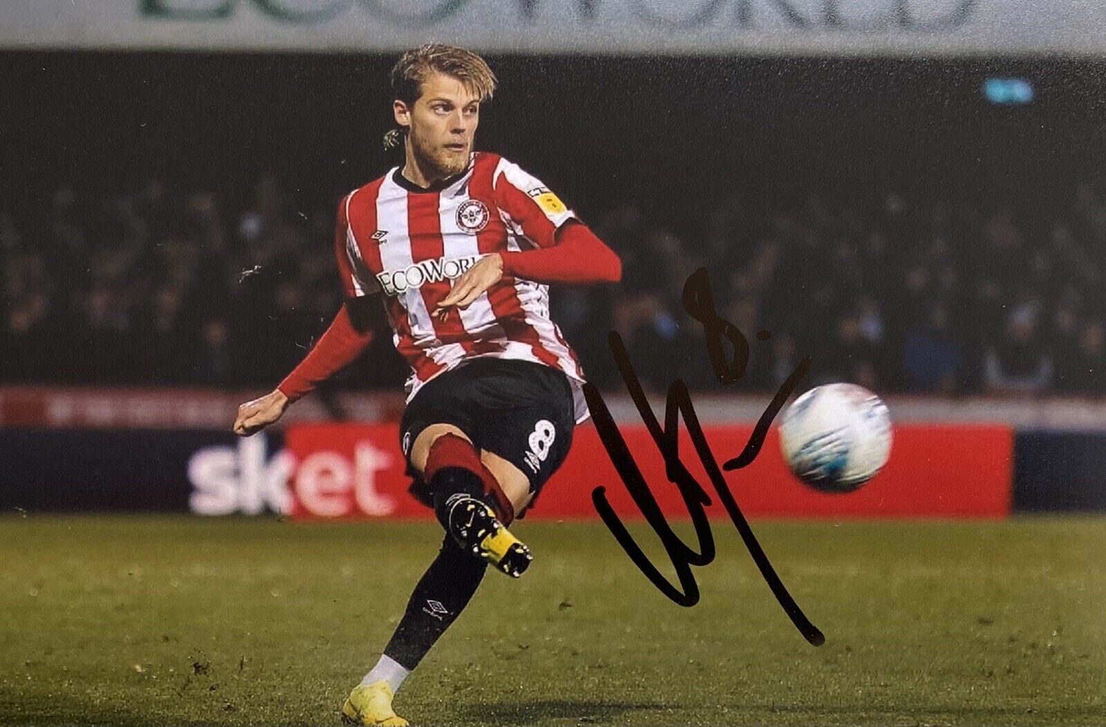 Mathias Jensen Genuine Hand Signed Brentford 6X4 Photo Poster painting, See Proof, 3