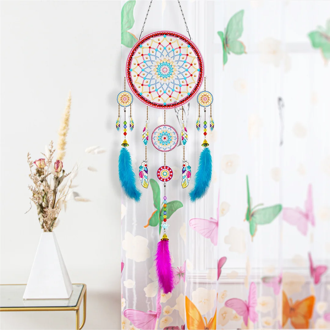 DIY Diamond Painting Dream Catcher Wind Chime
