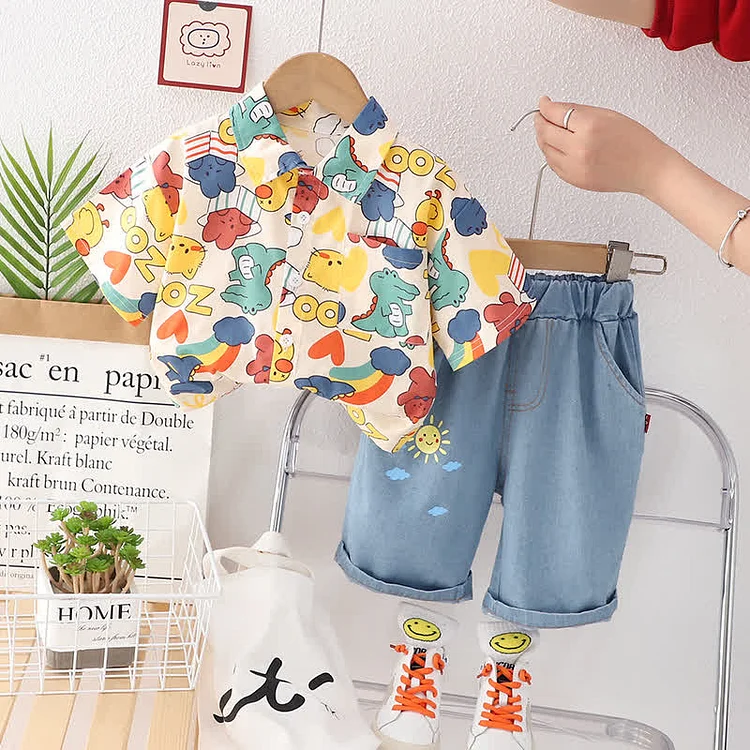 ZOO Toddler Animal Shirt and Jeans Set