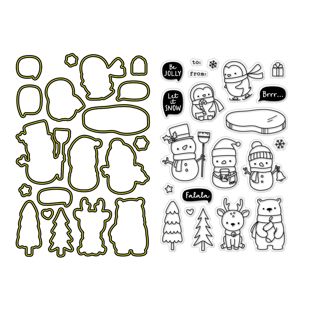 

Cute Christmas Snowman (Cutting Die+Seal) - Paper Craft Cutting Dies, 501 Original