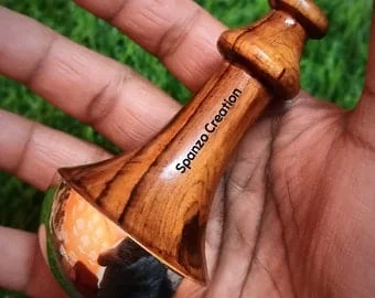 pornhint Pornhint Ayurvedic Kansa Wand Face Massage Tool | Cell Regeneration | Natural Collagen Booster | Detoxifying | Facial Massaging Tool Teak Wood Handle