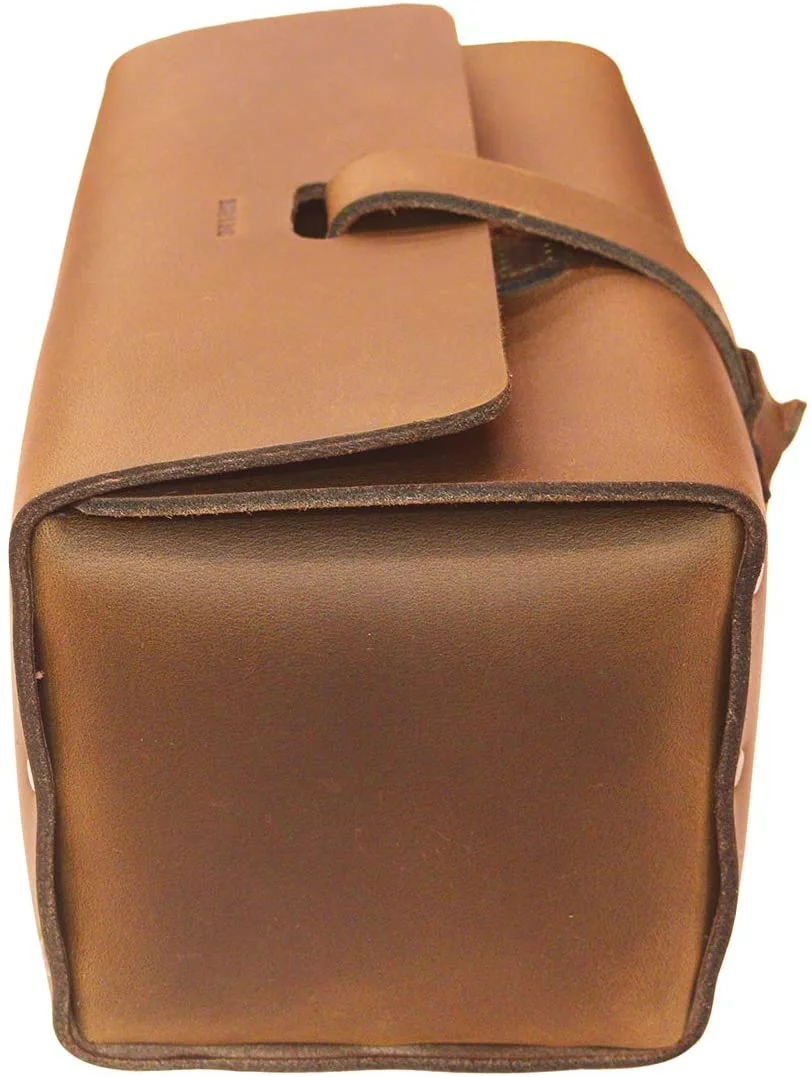 Thick Leather Riveted Toiletry Bag