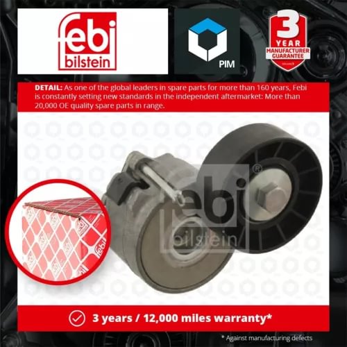 Dronehint Aux Belt Tensioner fits IVECO DAILY Mk3, Mk4 3.0D 04 to 11 Drive V-Ribbed Febi Parts
