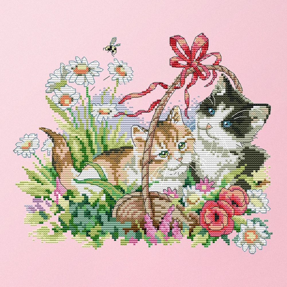 14CT Stamped Cross Stitch - Running Spring(Canvas|30*26CM)