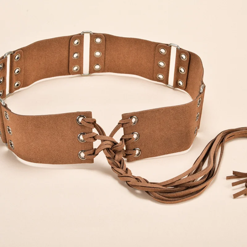 Knotted Belt With Long Tassels