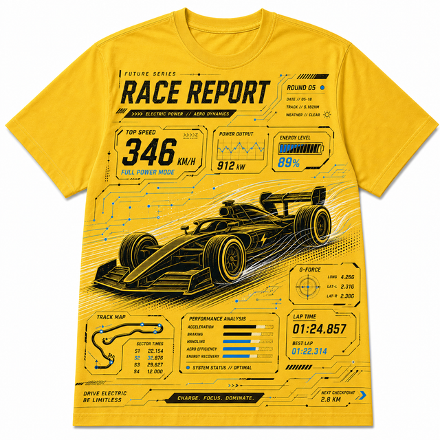 Motorsport Race Report Cotton T-Shirt