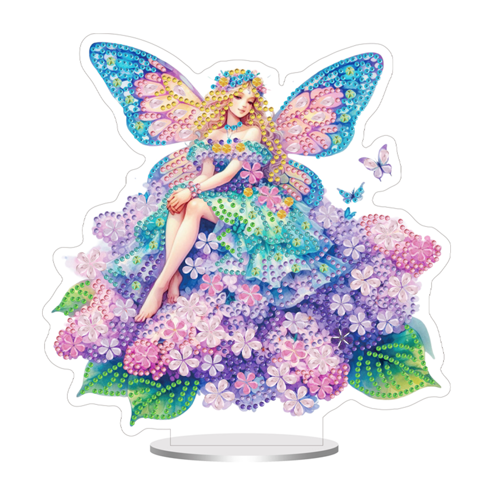 Acrylic Special Shaped Butterfly Fairy Table Top Diamond Painting Ornament Kits