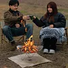 Camping Portable Burning Fire Rack Stainless Steel Bonfire Stove Detachable