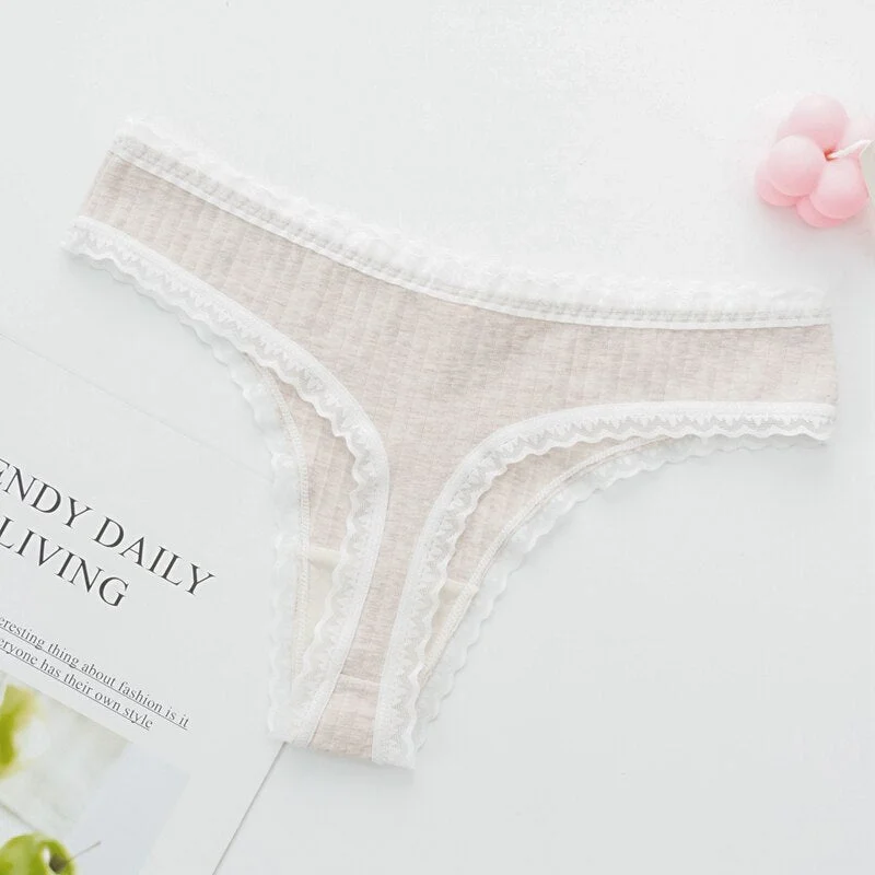 Sexy Lingerie Women's Cotton G-String Thong Panties String Underwear Women Briefs Pants Intimate Ladies Low-Rise 1 piece