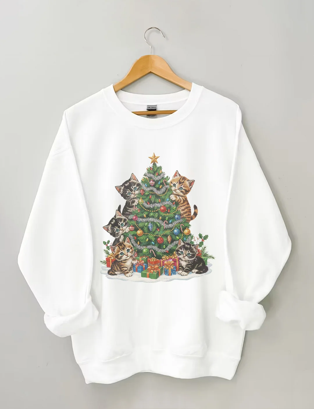 90's Cat Christmas Sweatshirt