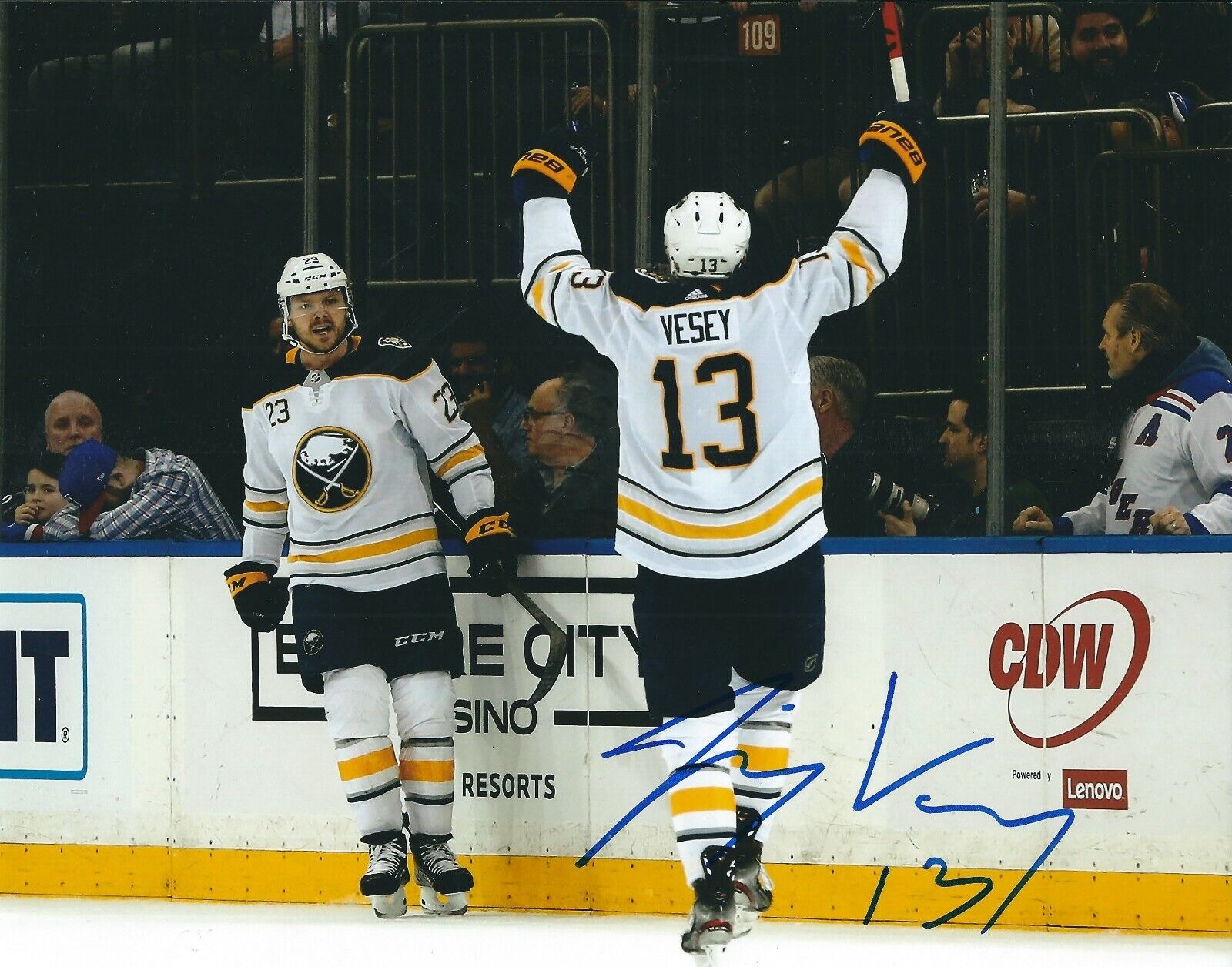 Autographed 8x10 JIMMY VESEY Buffalo Sabres 8x10 Photo Poster painting - w/ COA