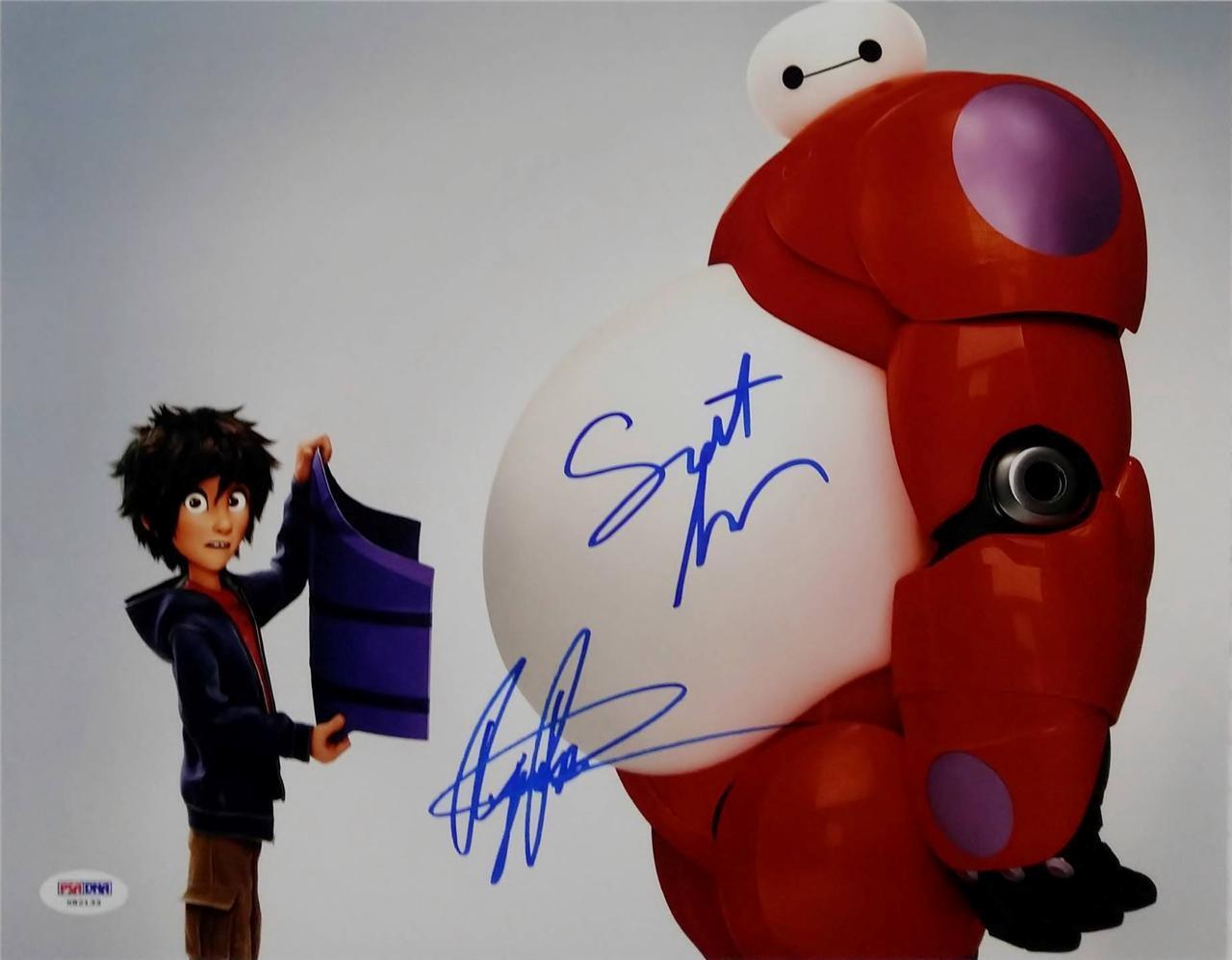 Scott Adsit Ryan Potter Signed Disney Big Hero 6 11x14 Photo Poster painting Hiro Baymax B PSA