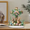 Acrylic 2D Flat Print Easter Cross DIY Desktop Diamond Art Kit for Bedroom Table