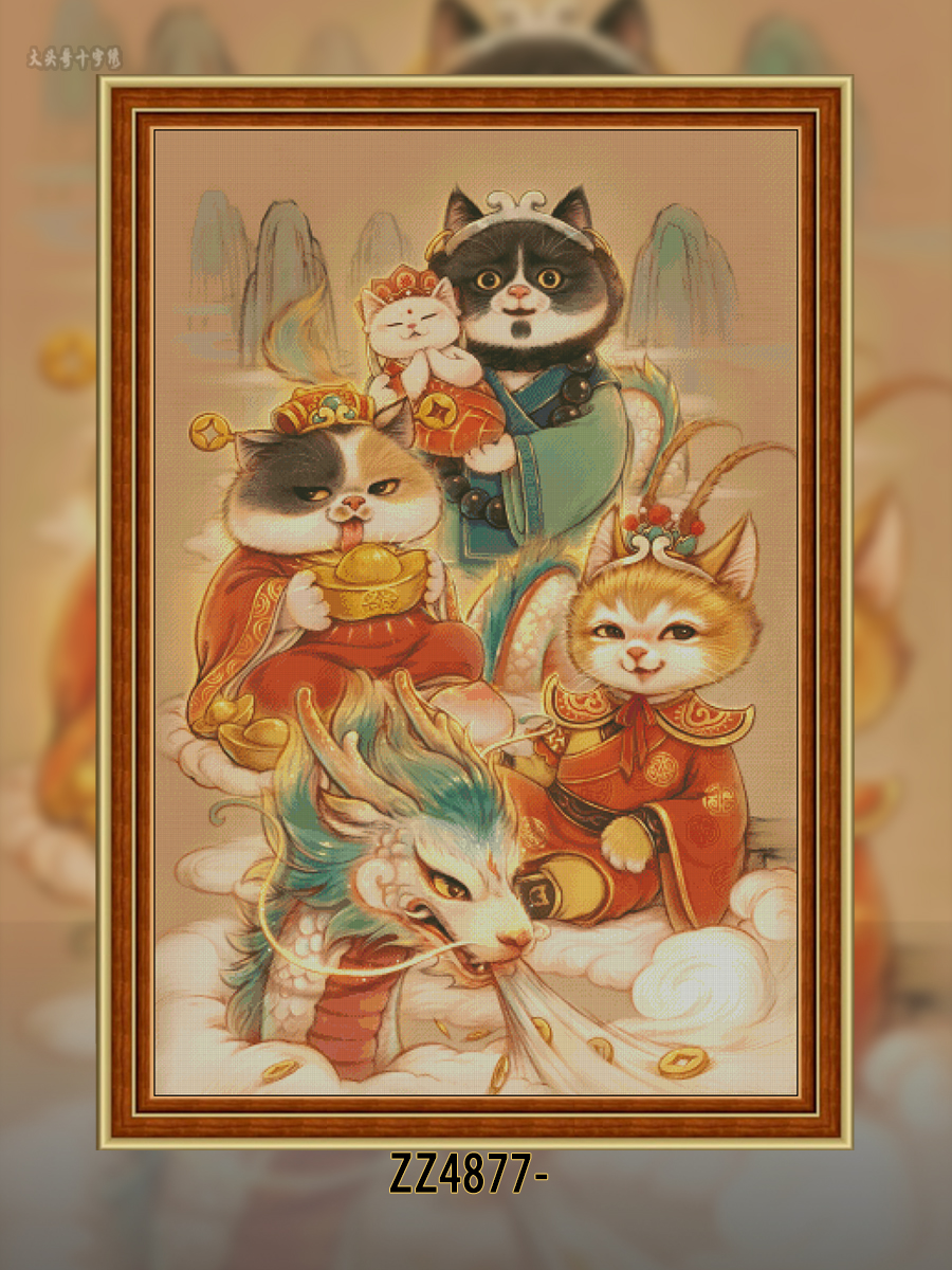 [ZZ4877-Meow Travels]  Painting Fairy Cross Stitch