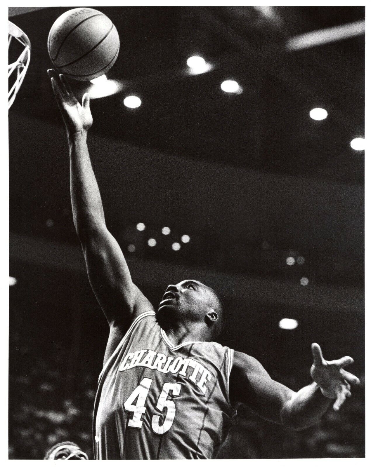 ARMON GILLIAM Charlotte Hornets NBA 8x10 Promo Photo Poster painting 1990 Betsy Peabody Rowe