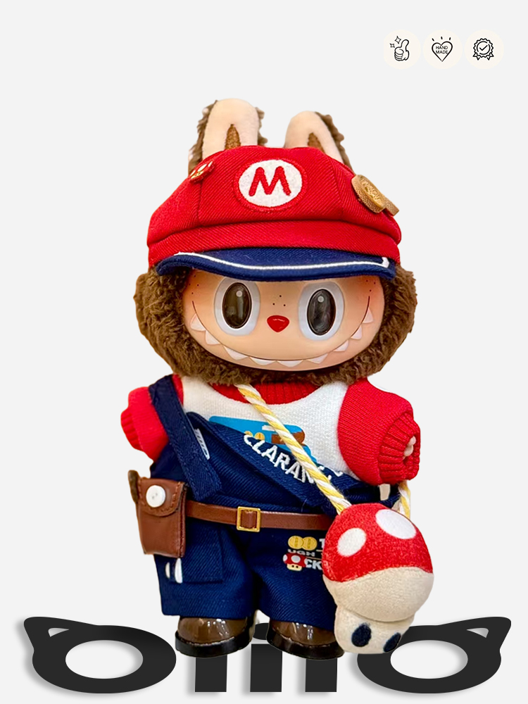 Labubu Clothes Mario Colorful Outfit