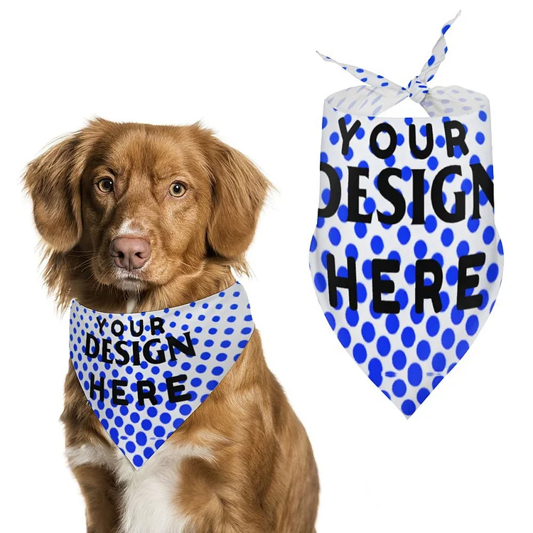 Personalized Design   Pet Scarf Single Image Multi-Pattern Optional