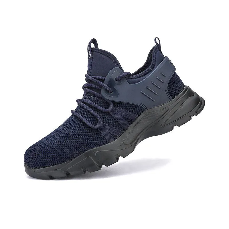 Men's Safety Work Shoes Steel Toe Kevlar Puncture-Proof Anti-Smashing  Men Ankle Boots Protective Sneakers Casual Leather Shoes