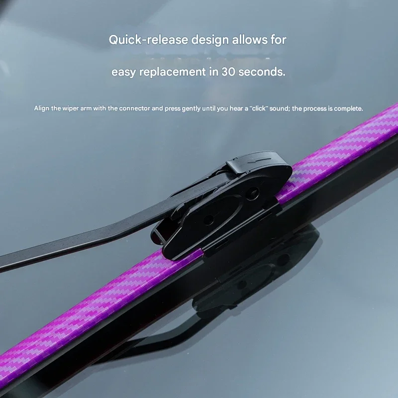 Automotive carbon fiber colored windshield wipers (2 pieces)