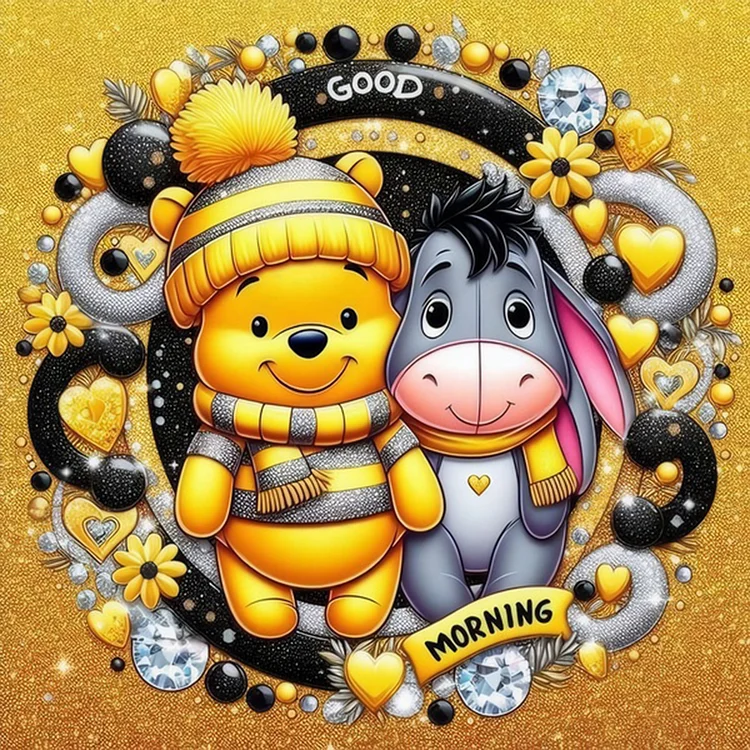 Winnie The Pooh 40*40CM (Canvas) Full Round Drill Diamond Painting gbfke