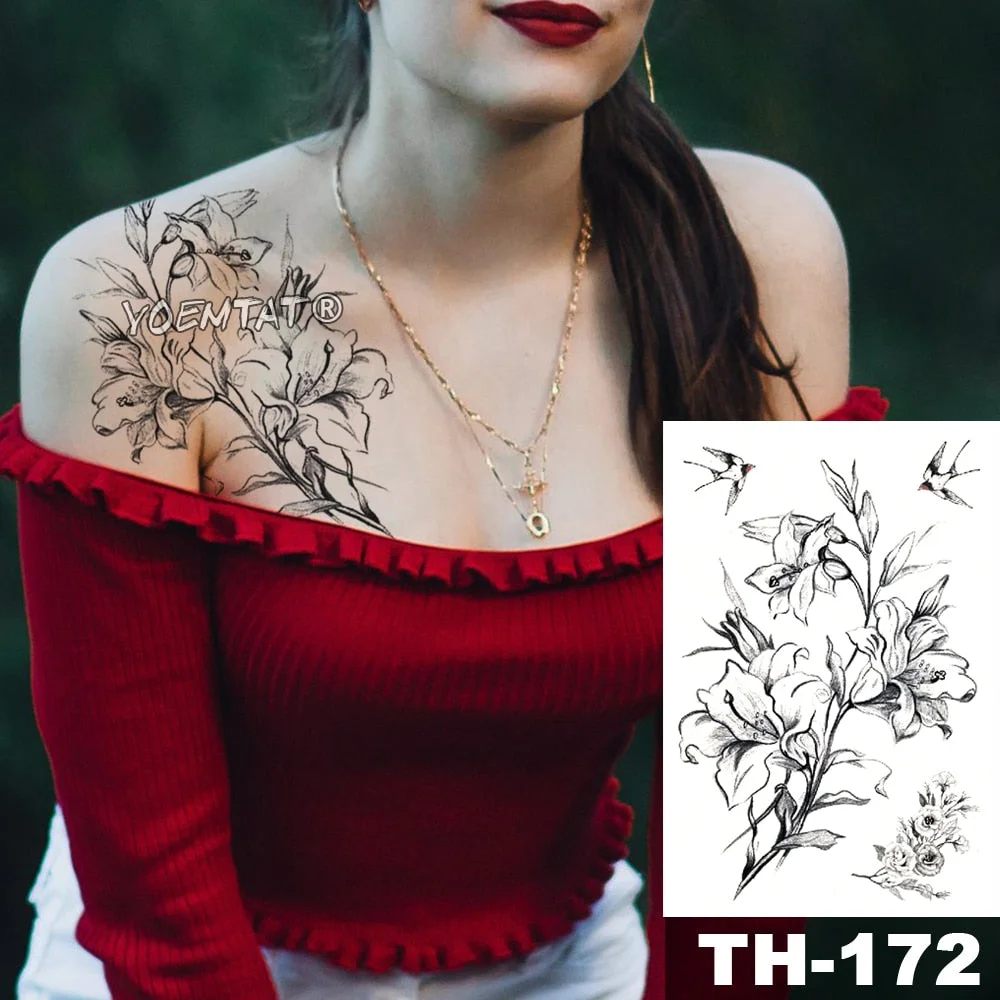 Waterproof Temporary Tattoo Sticker Arm Totem Tribe tatoo Water Transfer flame power style body art fake tatto for men