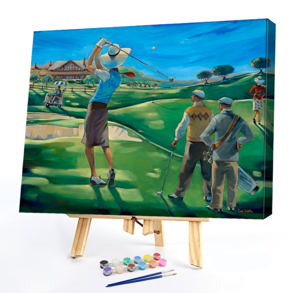 

50*40CM - Paint By Numbers - Outdoor People Exercising, 501 Original