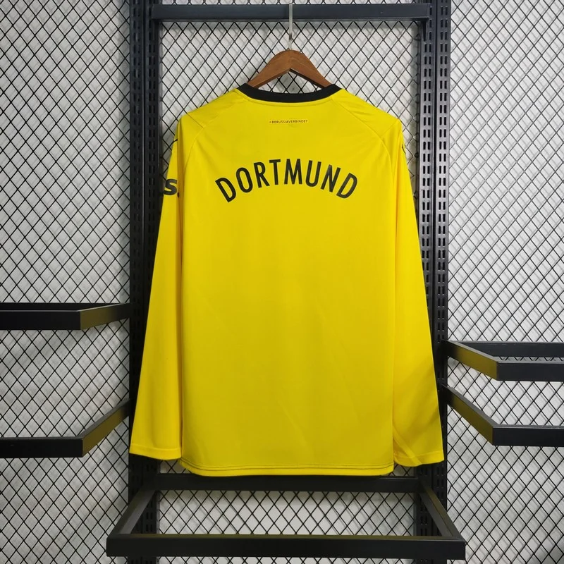 2023/2024 Long Sleeve Dortmund  Home Football Shirt