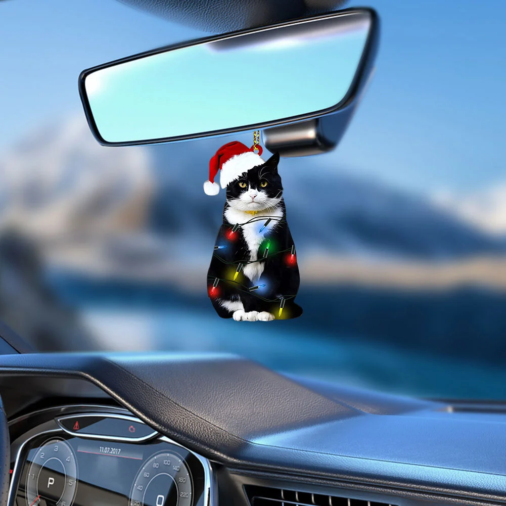 Xmas Tree Hanging Animal Pendants Cute Christmas Decorations for Cat/Dog Lover