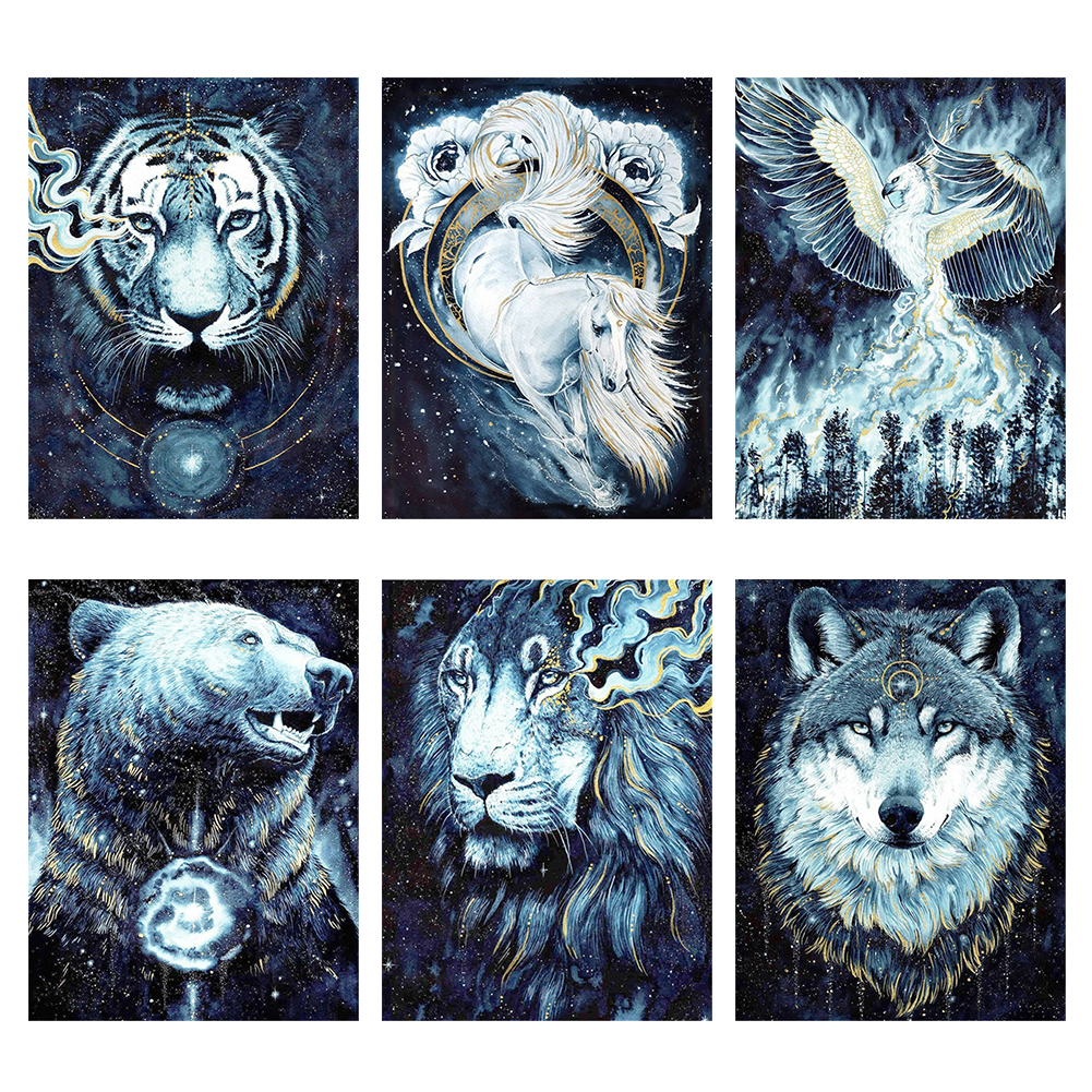 

Dark Metallic Animal - Round Drill Diamond Painting - 30*40CM, 03, 501 Original